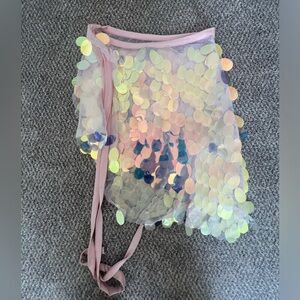 Unique pink wrap skirt